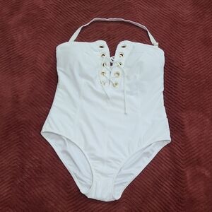 VENUS White Lace-Up One Piece Swimsuit